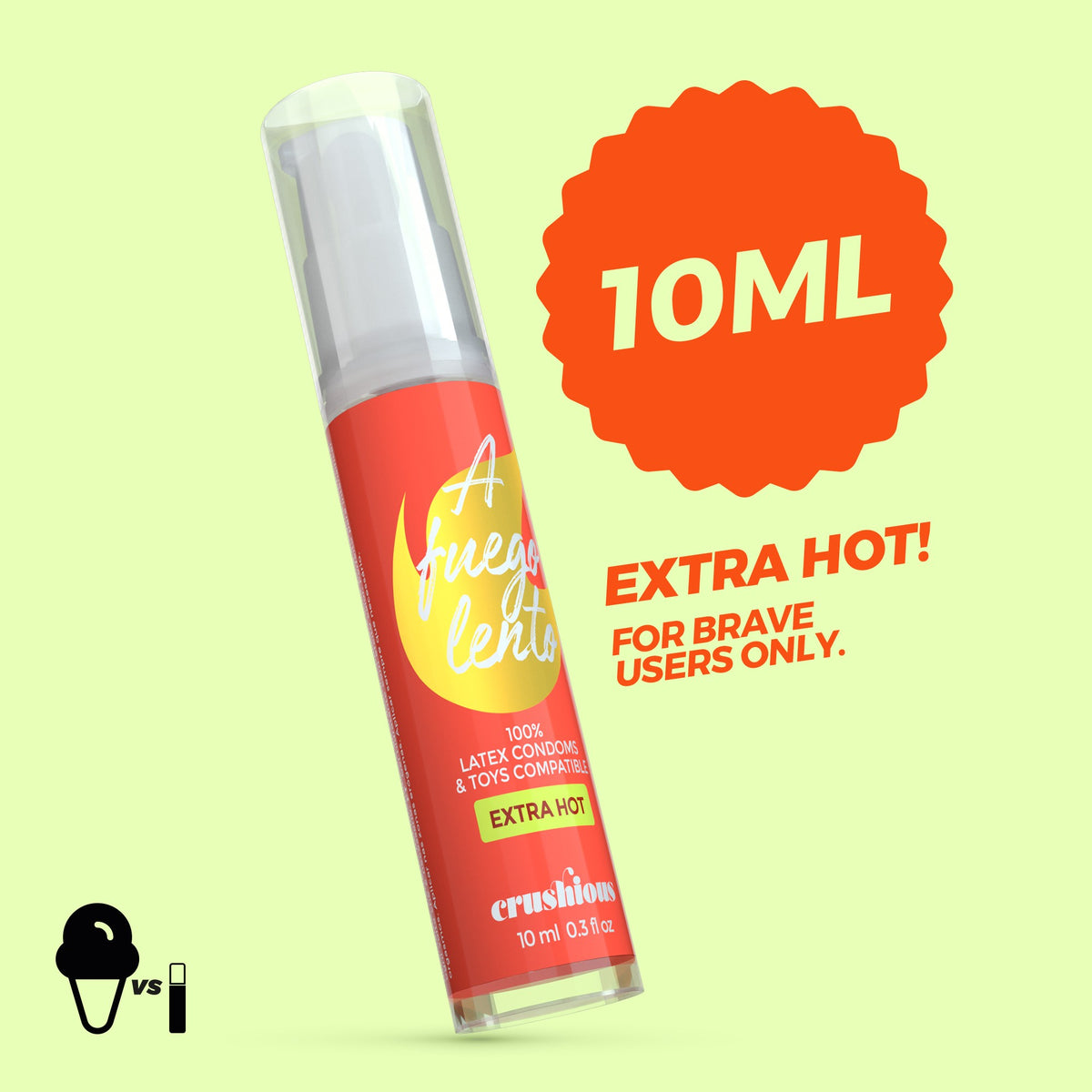 Gel Lubrificante A Fuego Lento De Efeito Calor Crushious 10Ml