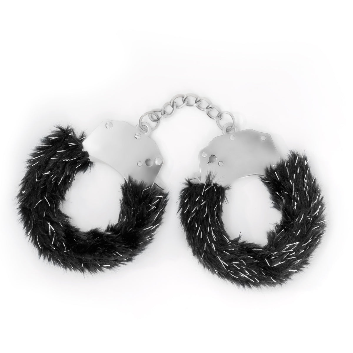Spangle Algemas Metálicas Com Pelúcia Preta Crushious
