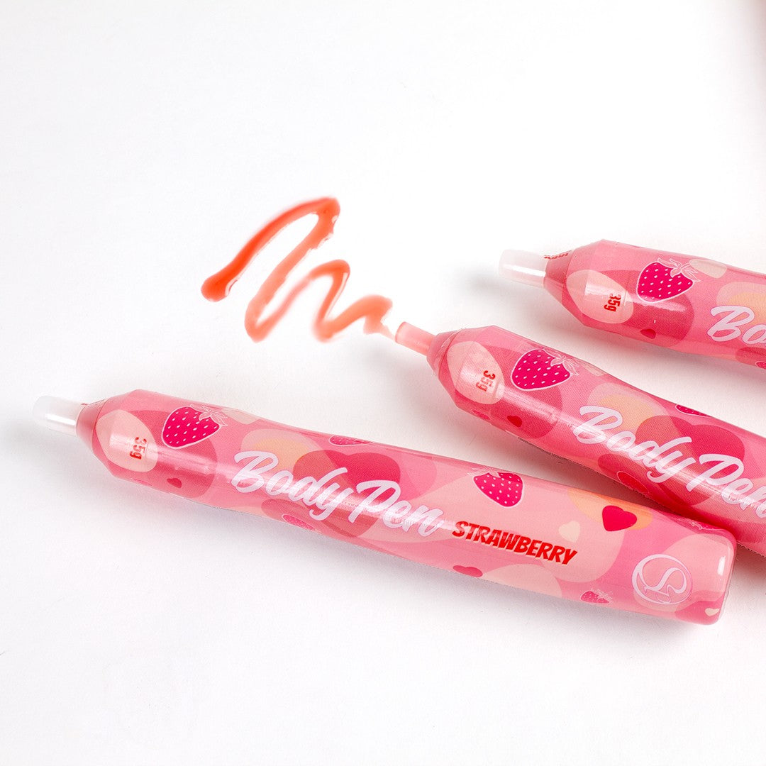 Caneta De Pintura Corporal Morango Secret Play