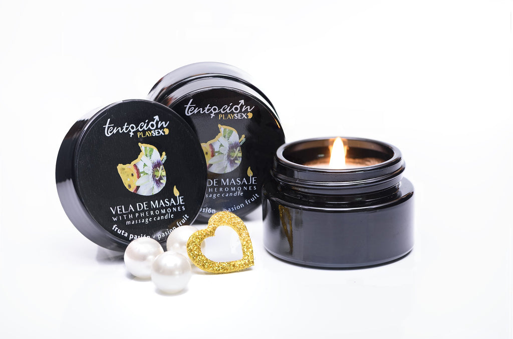 Vela Com Feromonas Aroma Maracujá 20Ml Tentación Play Sex
