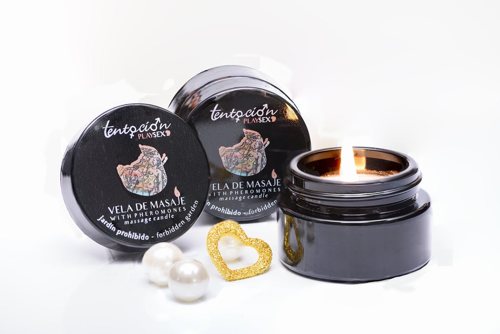 Vela Com Feromonas Aroma Jardim Proibido 20Ml Tentación Play Sex