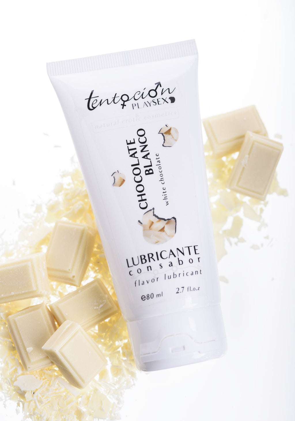 Lubrificante Com Sabor A Chocolate Branco 80Ml Tentación Play Sex