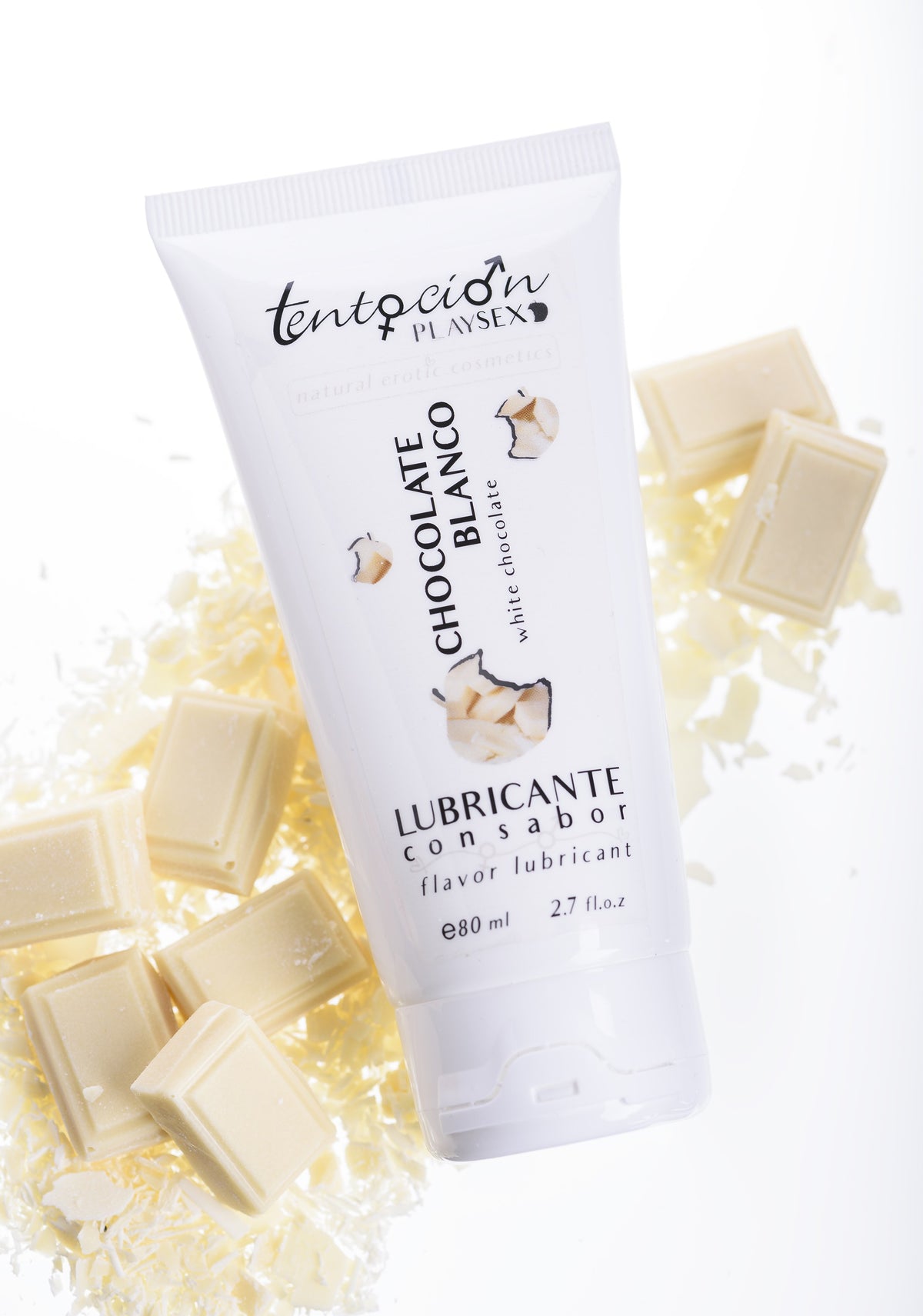 Lubrificante Com Sabor A Chocolate Branco 80Ml Tentación Play Sex