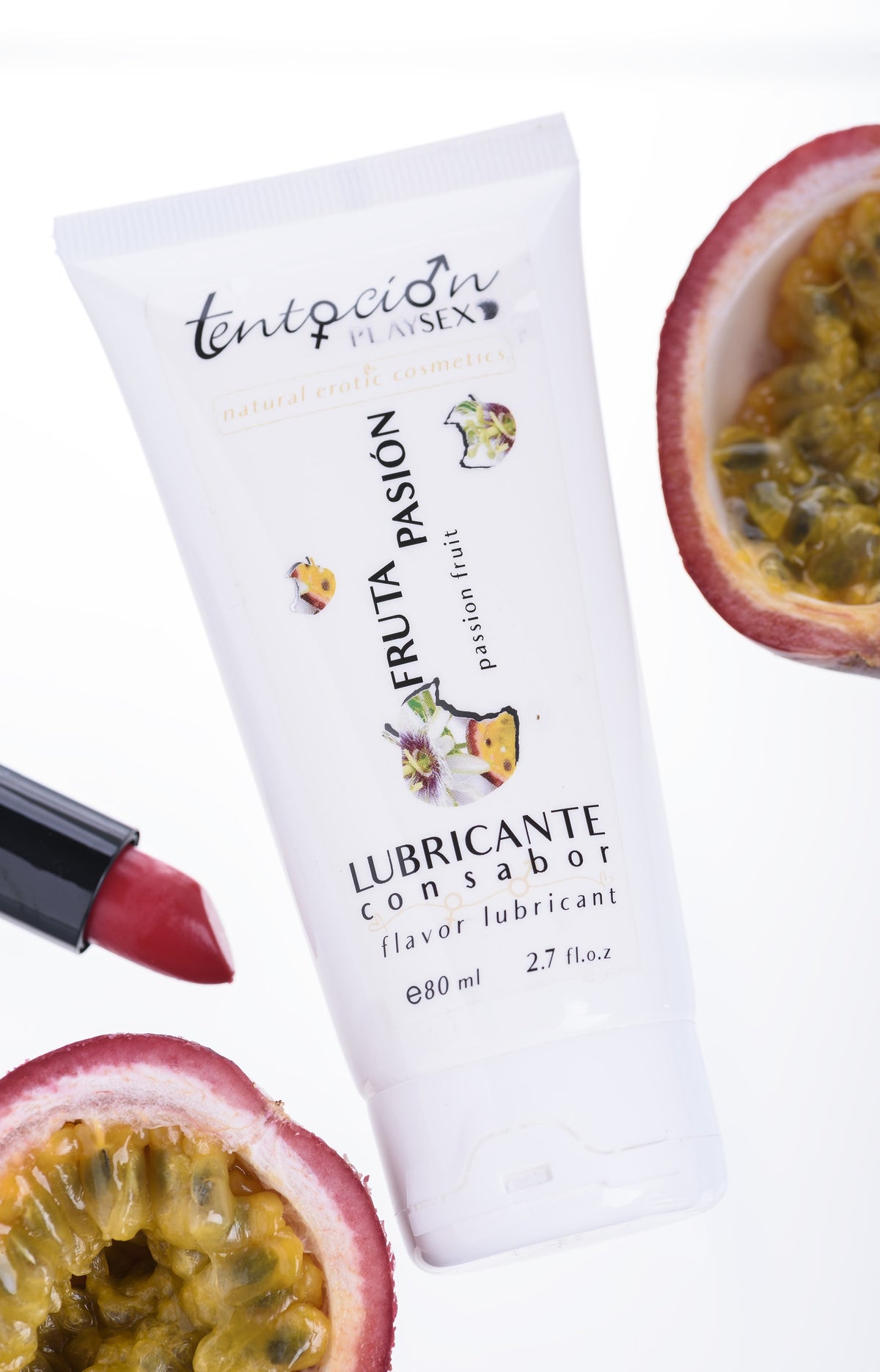 Lubrificante Com Sabor A Maracujá 80Ml Tentación Play Sex