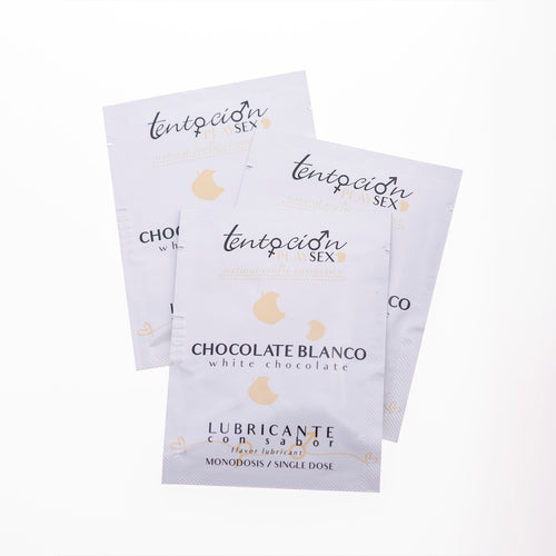 20 Monodoses De Lubrificante Com Sabor A Chocolate Branco 5Ml Tentación Play Sex