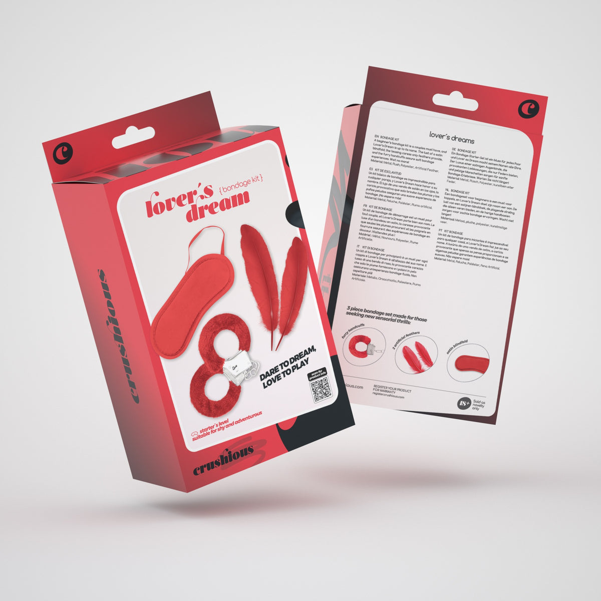 Kit Bondage Lover'S Dream Crushious Vermelho
