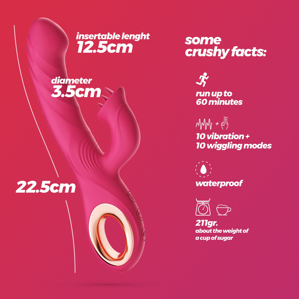 Vibrador Rabbit Com Torção Mirenca Crushious