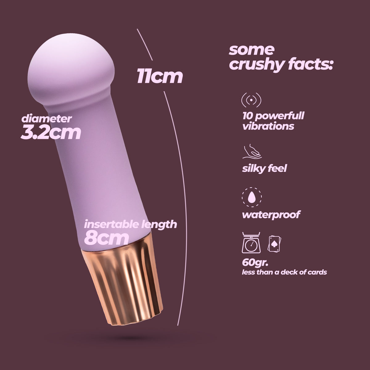 Mini Vibrador Mellow Puff Lavanda Crushious