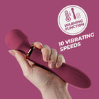 Varinha Massajadora Dual Jinx Vinho Tinto Crushious