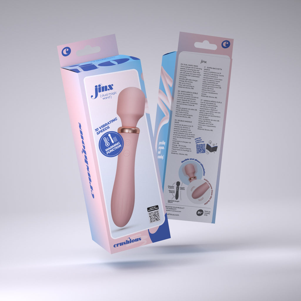 Varinha Massajadora Dual Jinx Vinho Rosé Crushious