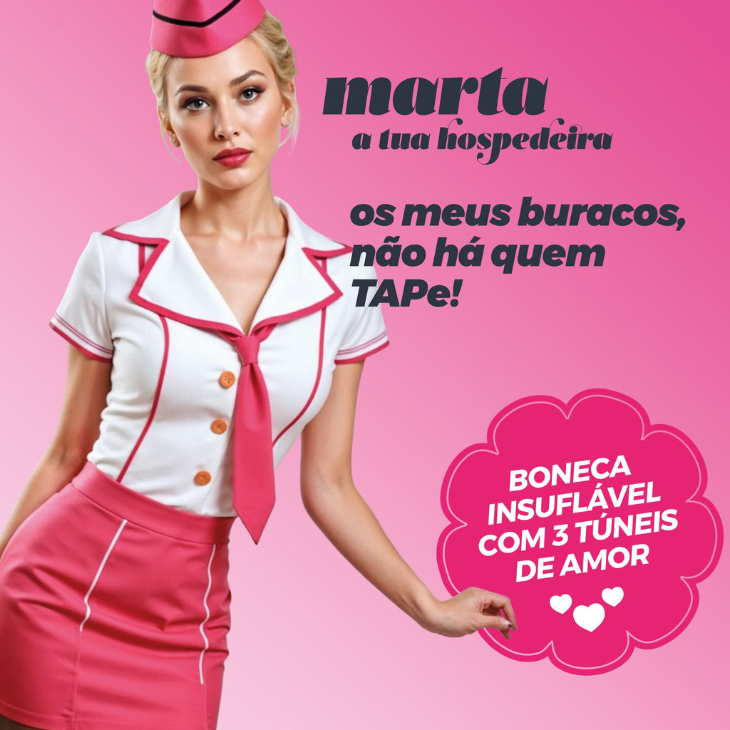 Marta A Hospedeira Boneca Insuflável Loira Crushious