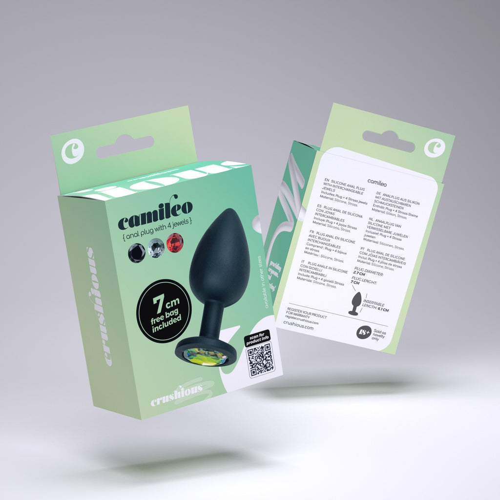 Camileo Plug Anal Pequeno Com 4 Joias Intercambiáveis Crushious