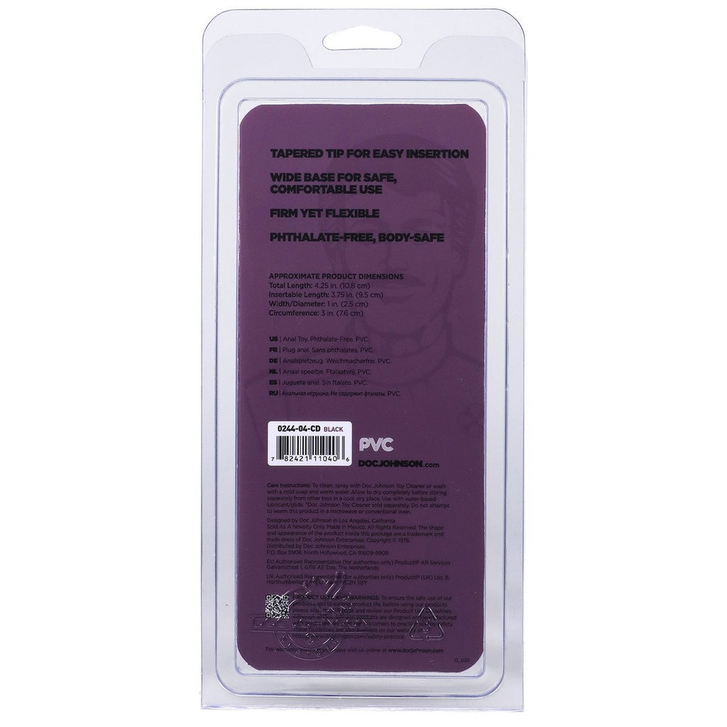 Plug Anal Doc Johnson Classic Butt Plug Preto Small