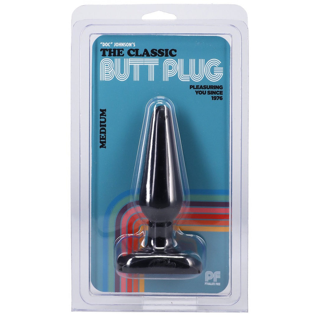 Plug Anal Doc Johnson Classic Butt Plug Preto Medium