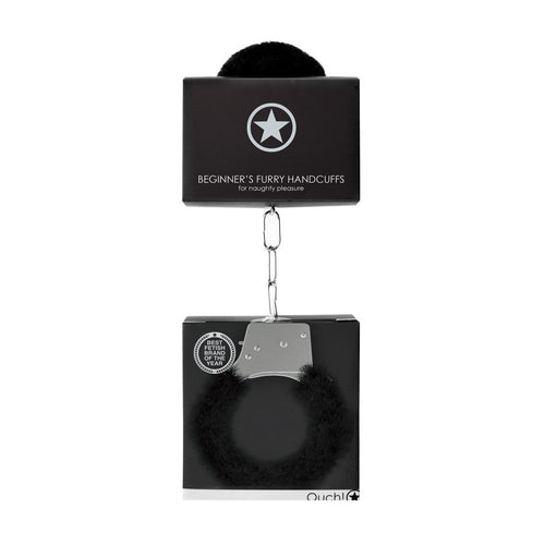 Algemas Com Peluche Beginner'S Furry Handcuffs Pretas