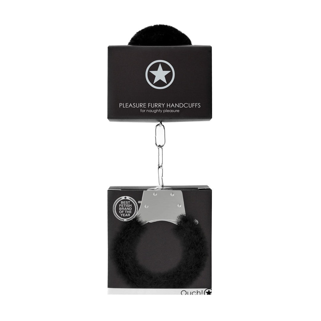 Algemas Com Peluche Pleasure Furry Handcuffs Pretas