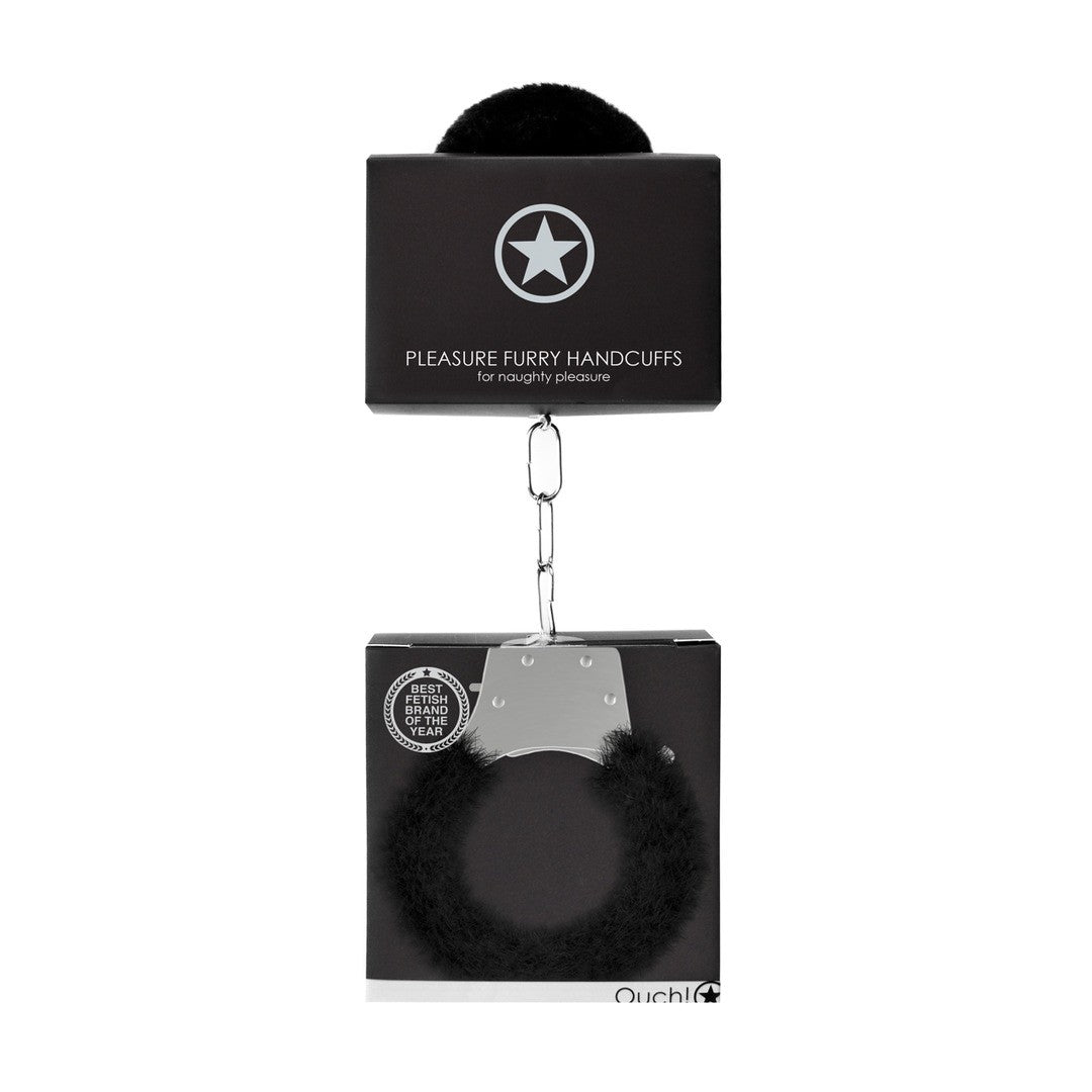 Algemas Com Peluche Pleasure Furry Handcuffs Pretas