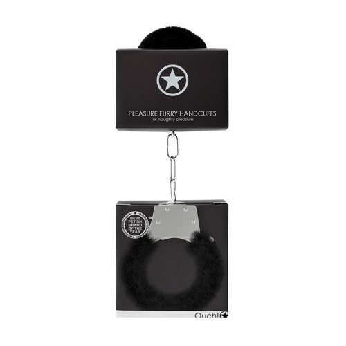 Algemas Com Peluche Pleasure Furry Handcuffs Pretas