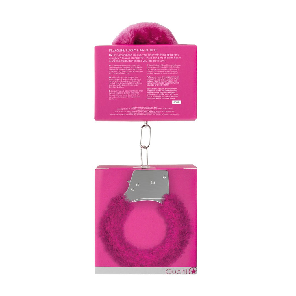Algemas Com Peluche Pleasure Furry Handcuffs Rosa