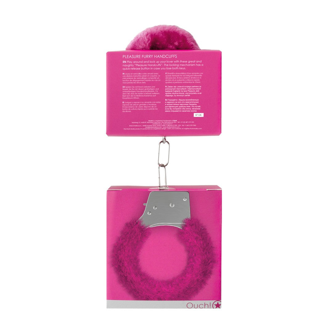 Algemas Com Peluche Pleasure Furry Handcuffs Rosa