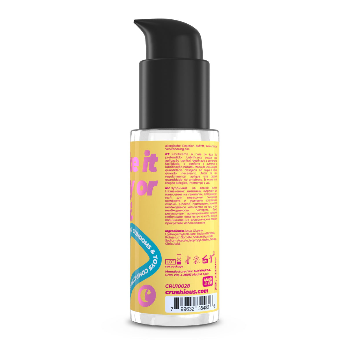 Lubrificante À Base De Água 50 Ml Crushious