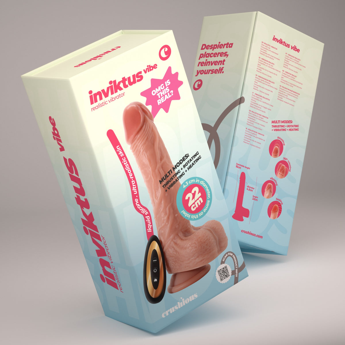 Vibrador De Silicone Líquido Inviktus Vibe 8,5 Crushious Pele