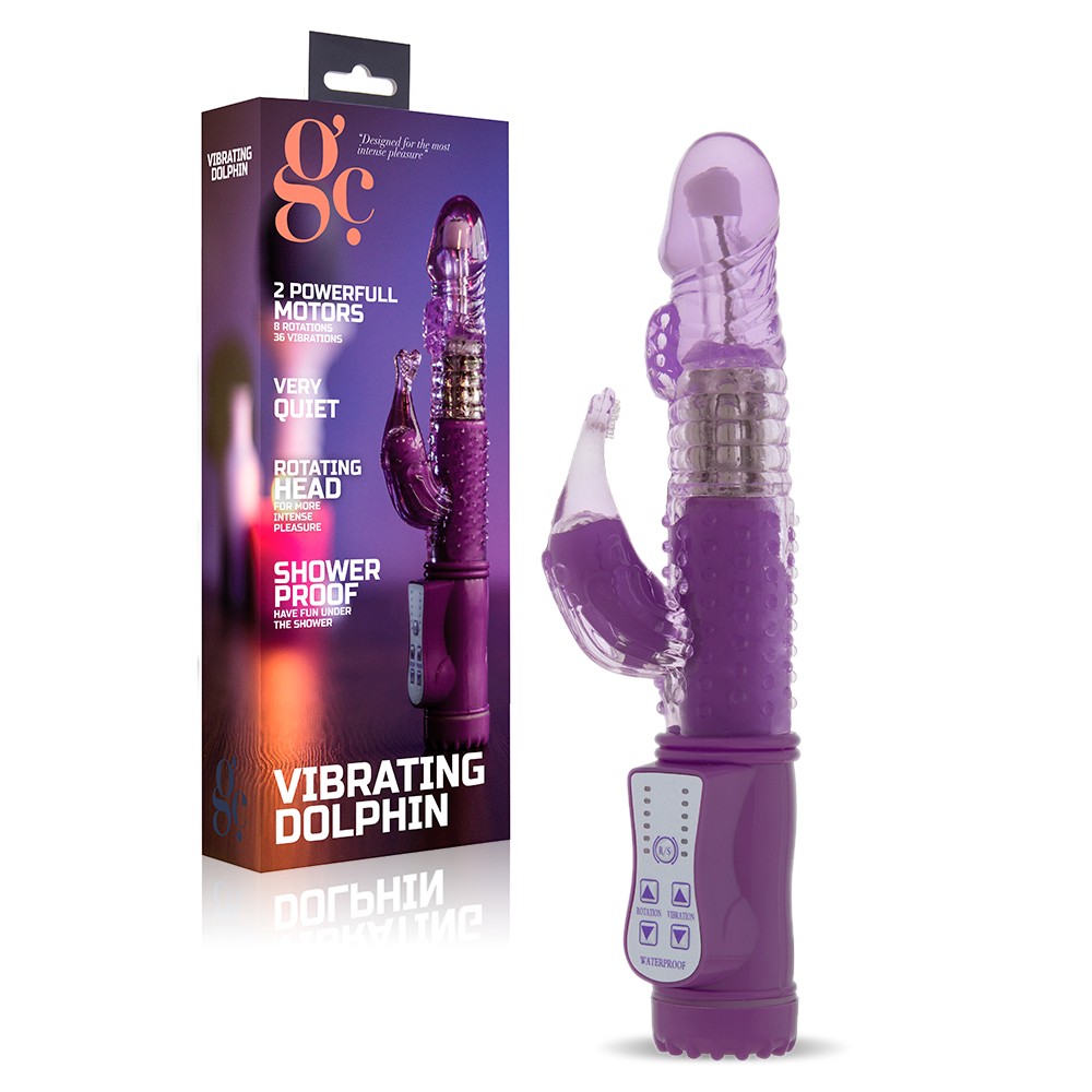 Vibrador Vibrating Dolphin Roxo