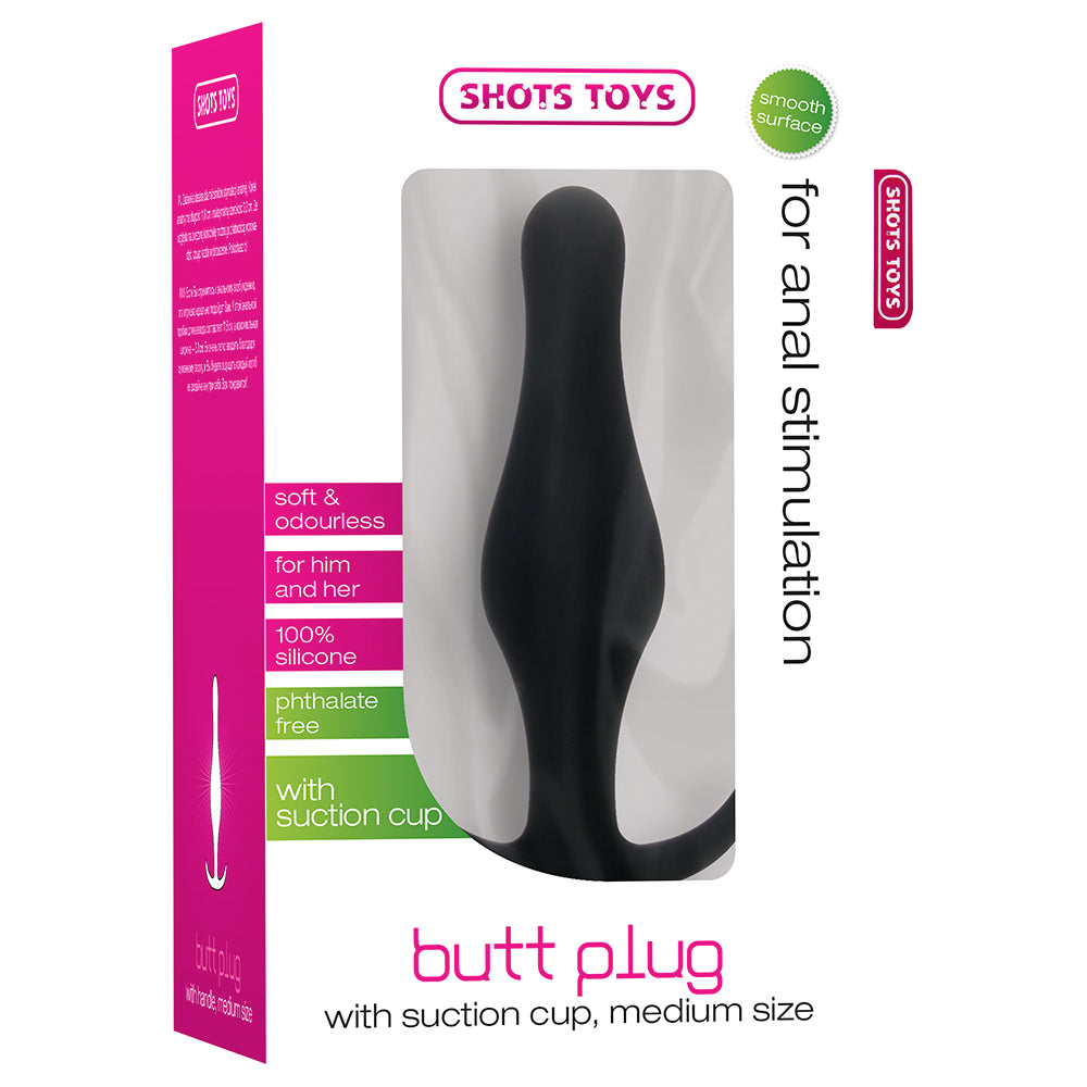 Plug Anal Butt Plug Com Pega Preto Médio