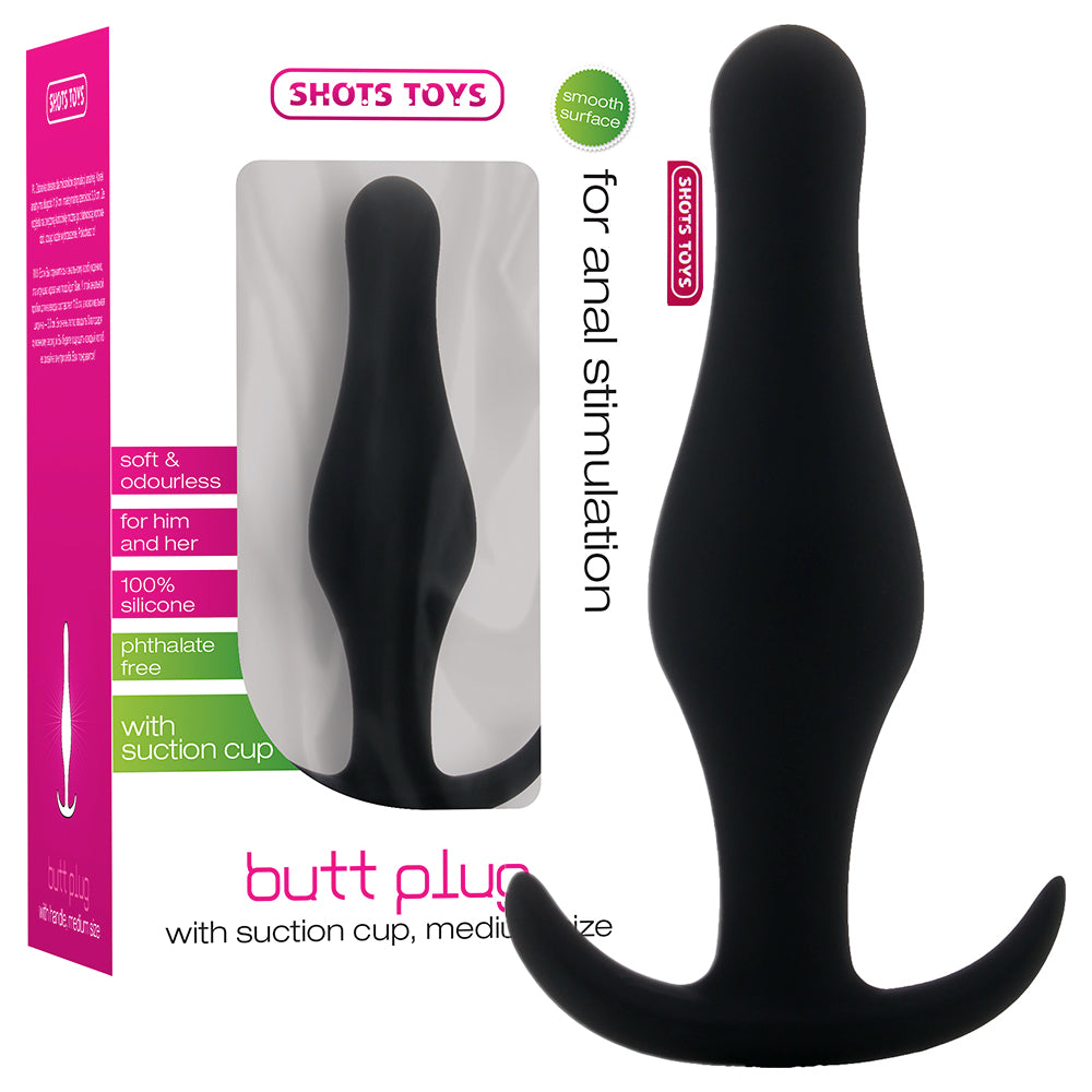 Plug Anal Butt Plug Com Pega Preto Médio