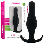 Plug Anal Butt Plug Com Pega Preto Médio