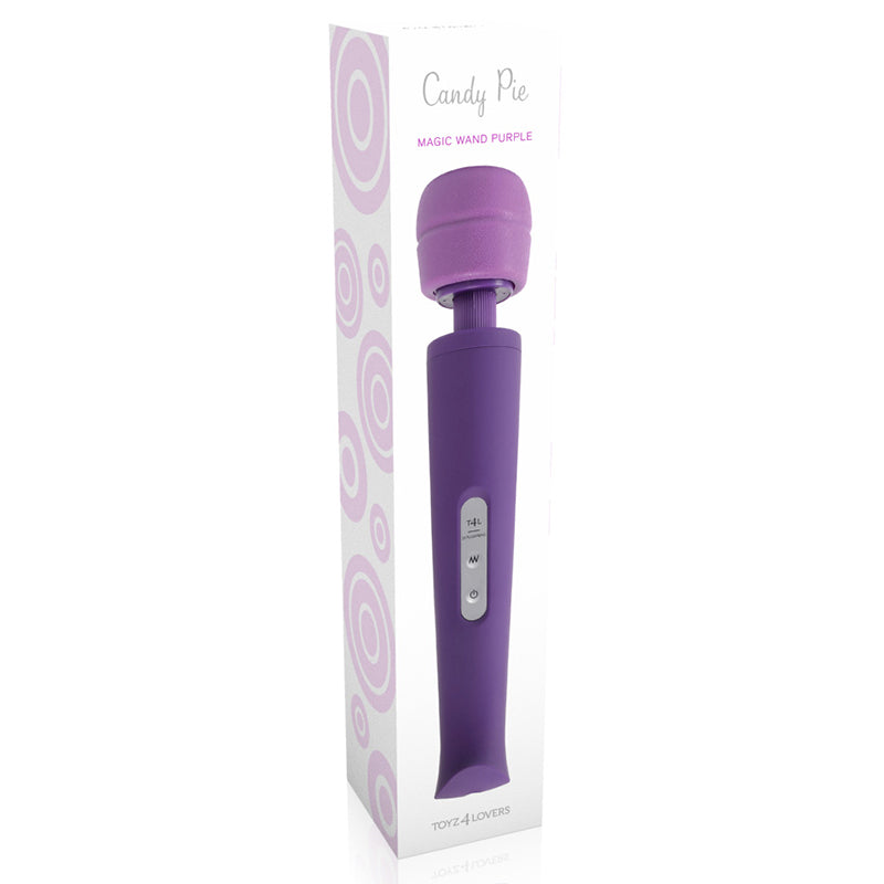 Massajador Com Carregador Usb Candy Pie Magic Wand Roxo