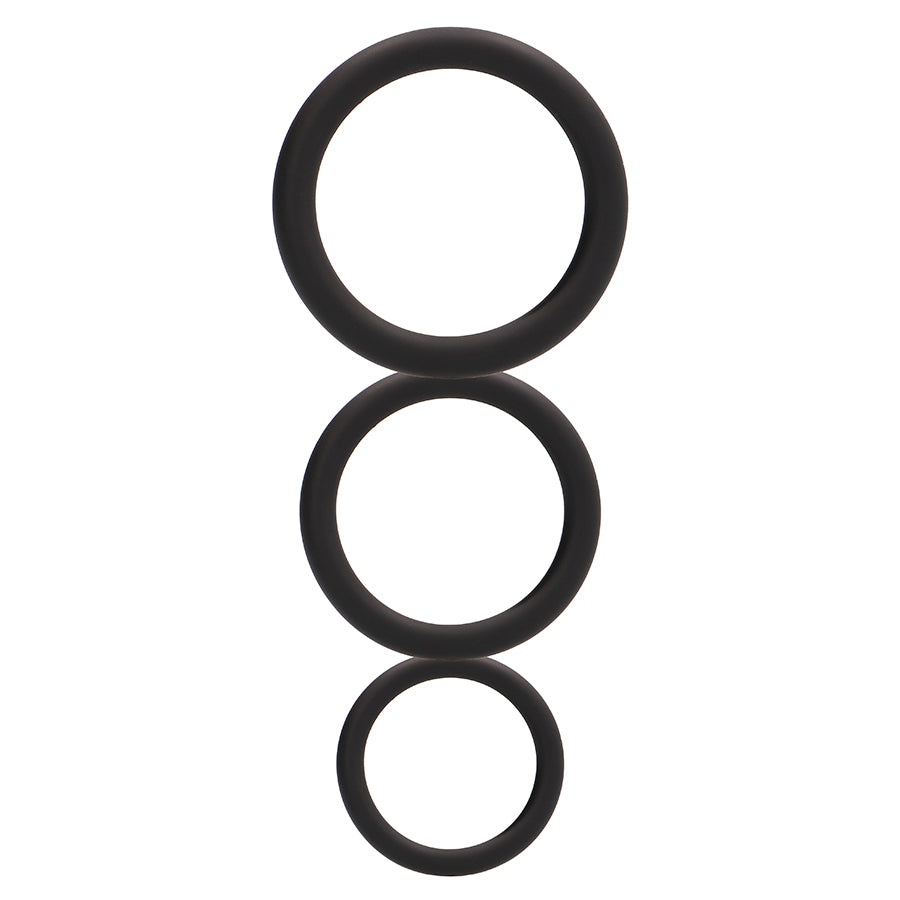 Conjunto De Anéis Para O Pénis Round Cock Rings Set Pretos