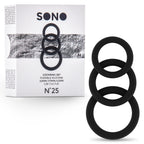 Conjunto De Anéis Para O Pénis Sono Nº25 Cockring Set Preto
