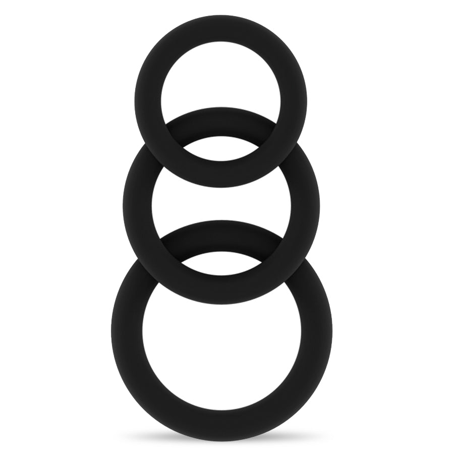 Conjunto De Anéis Para O Pénis Sono Nº25 Cockring Set Preto
