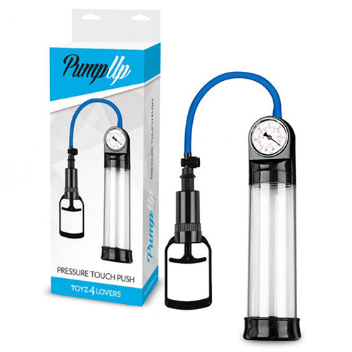 Bomba Para O Pénis Com Medidor Pressure Touch Push Transparente