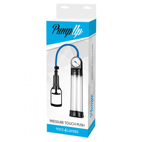 Bomba Para O Pénis Com Medidor Pressure Touch Push Transparente