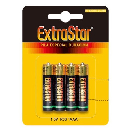 4 Pilhas Aaa Extrastar