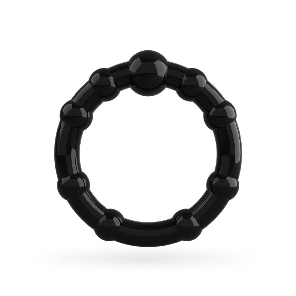 Set De Anéis Penianos Triple Bead Pretos Crushious