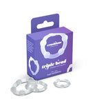 Set De Anéis Penianos Triple Bead Transparentes Crushious