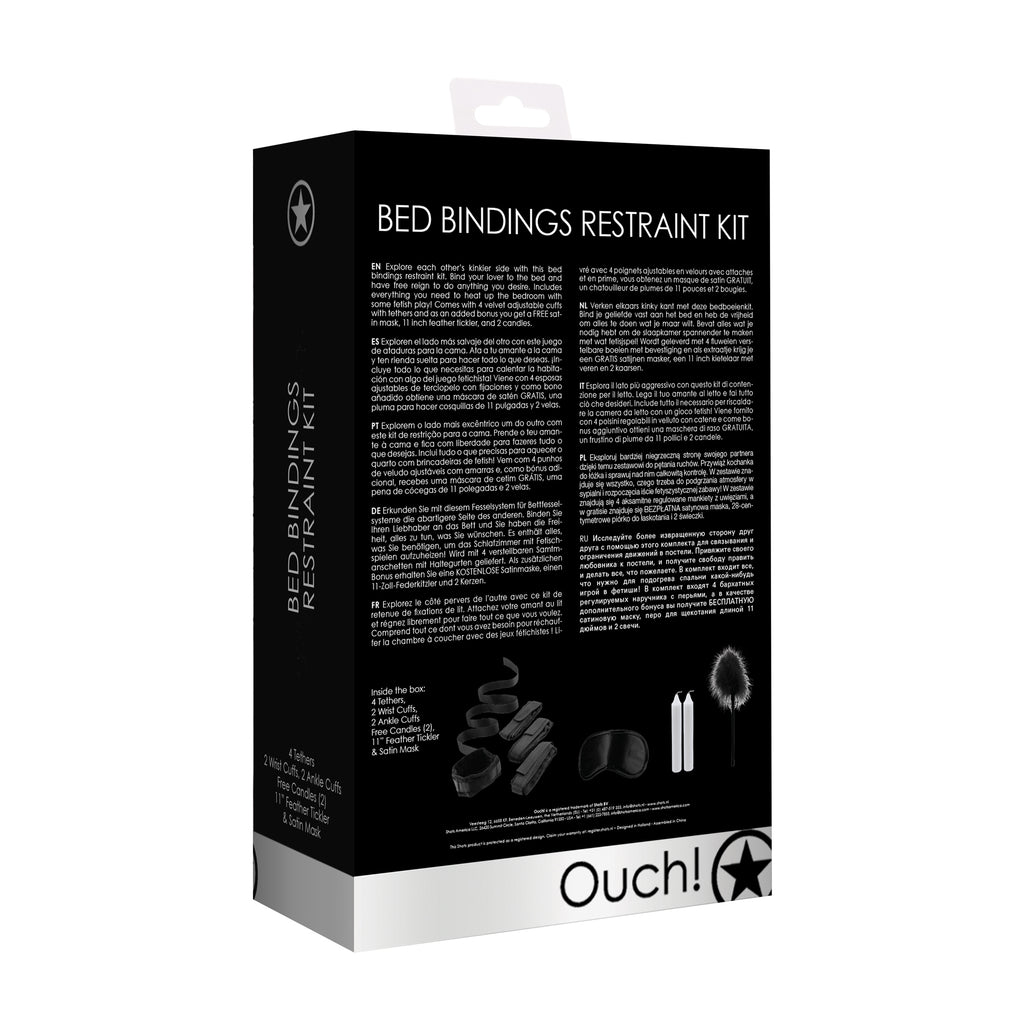 Kit De Restrição Bed Bindings Restraint Kit Ouch! Preto