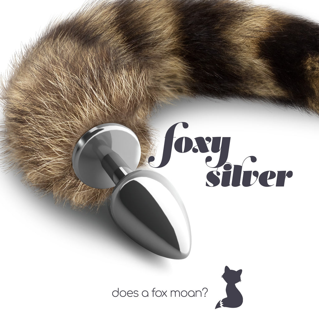 Plug Anal Com Cauda Foxy Silver Metal Crushious