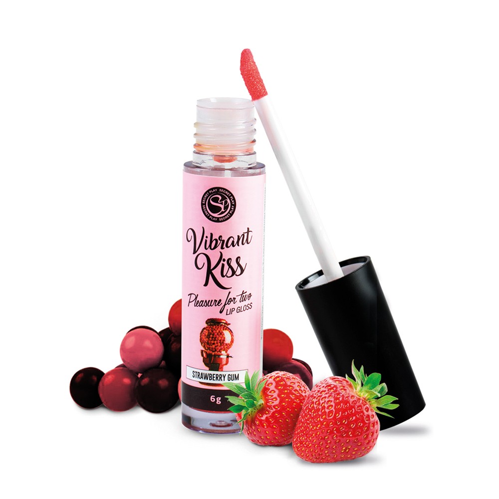 Lip Gloss De Pastilha De Morango Vibrant Kiss 6Gr