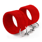 Algemas De Velcro Tough Love Com Corrente De 40Cm Extra Crushious Vermelhas