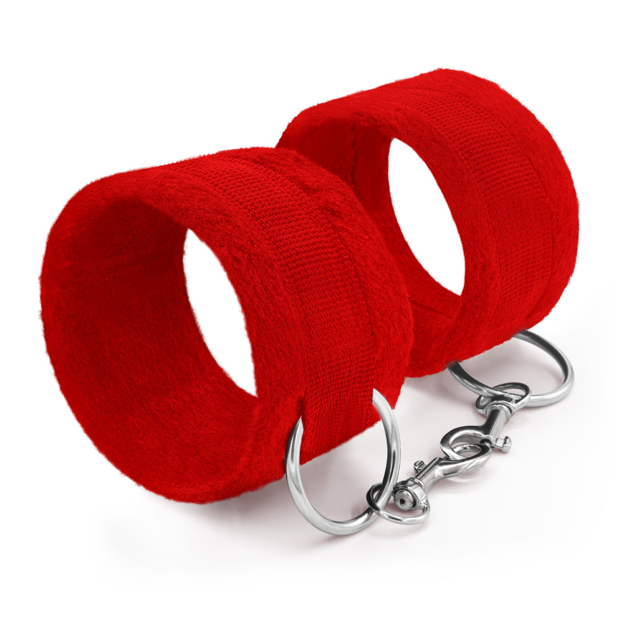 Algemas De Velcro Tough Love Com Corrente De 40Cm Extra Crushious Vermelhas