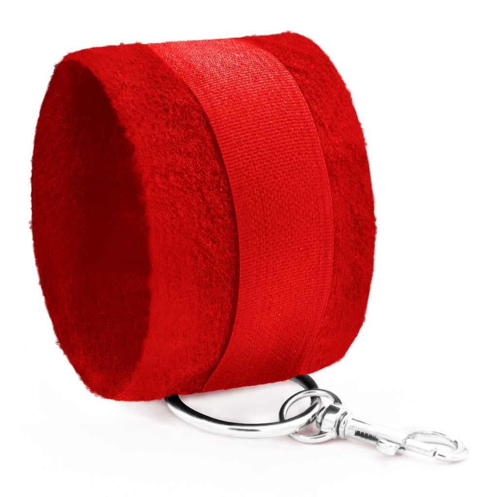 Algemas De Velcro Tough Love Com Corrente De 40Cm Extra Crushious Vermelhas