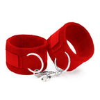 Algemas De Velcro Tough Love Com Corrente De 40Cm Extra Crushious Vermelhas