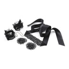 Conjunto De Renda Preta Lace Me Up Crushious