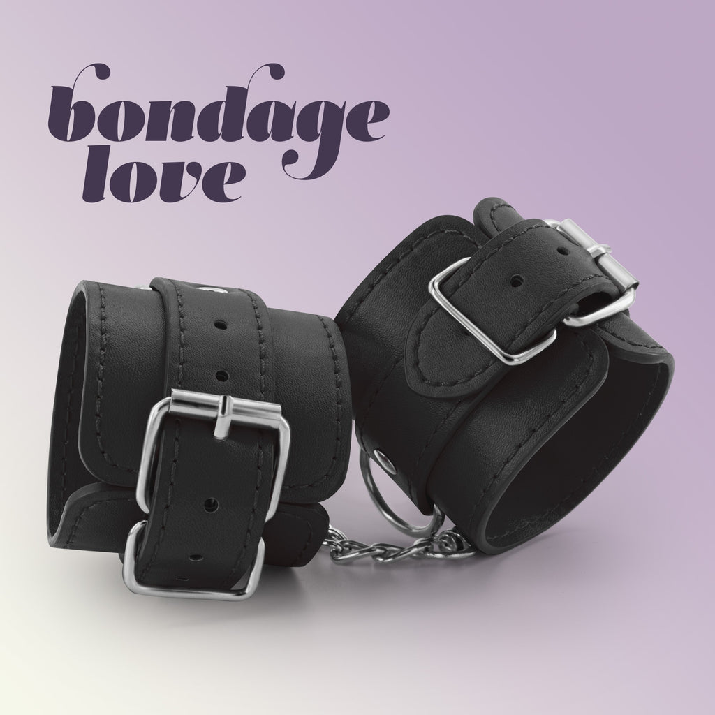Algemas De Couro Bondage Love Crushious Pretas
