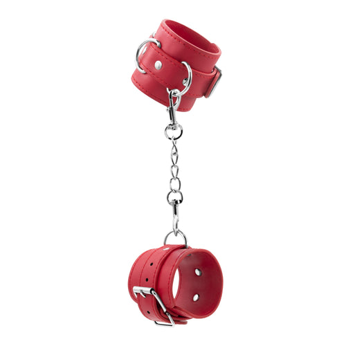 Algemas De Couro Bondage Love Crushious Vermelhas