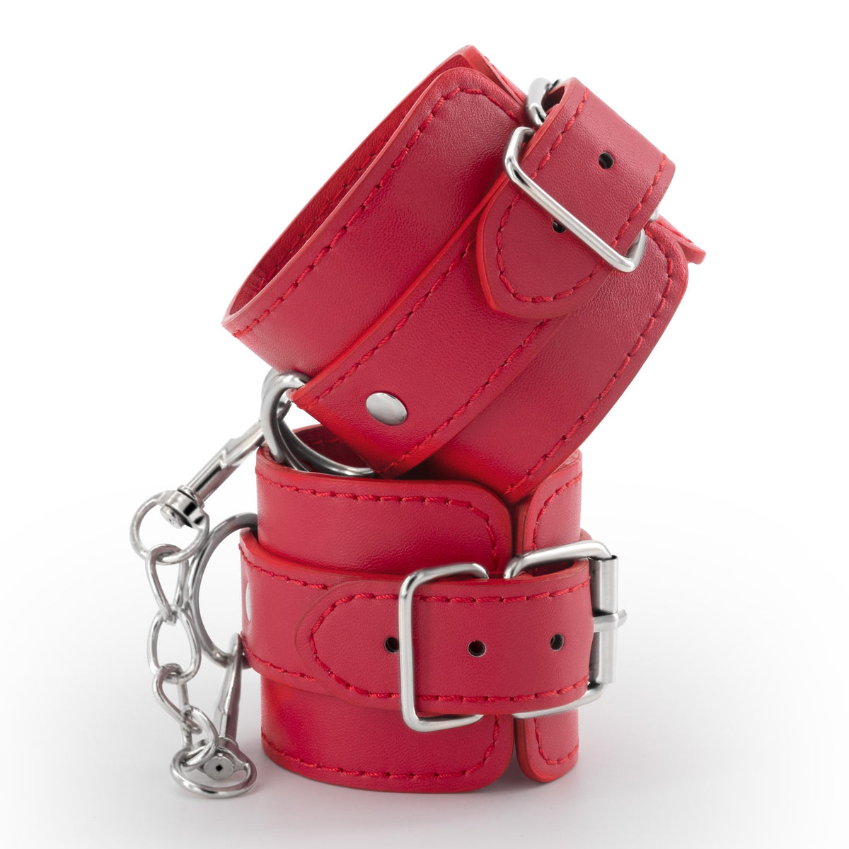 Algemas De Couro Bondage Love Crushious Vermelhas